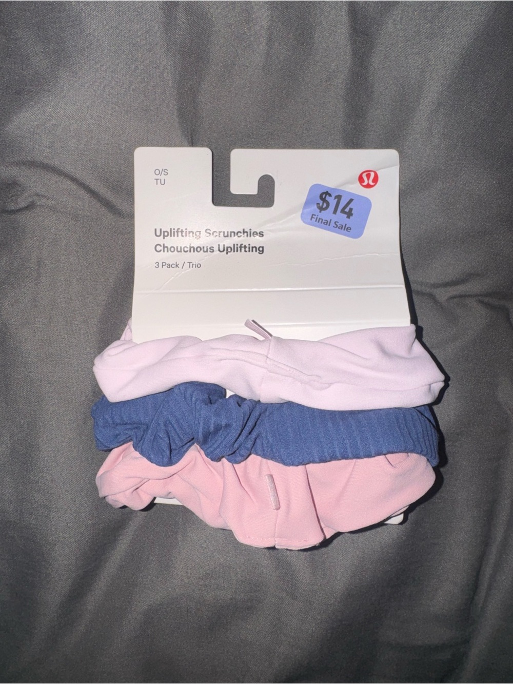 lululemon athletica Kids Uplifting Scrunchies - Pink, Lavender & Blue (3-Pack)